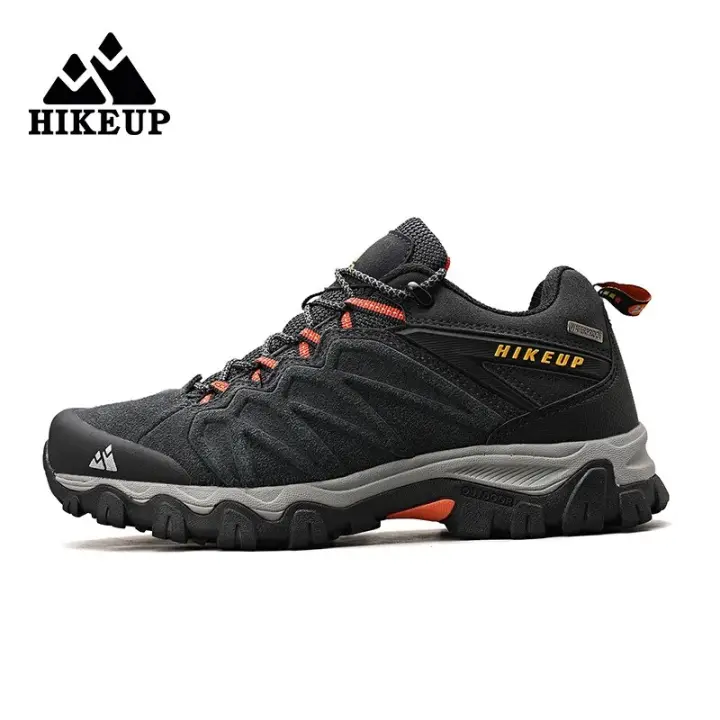 Zapatos De Senderismo De Cuero HIKEUP De Alta Calidad Duraderos Para Hombres Deportes Al Aire Libre Trekk Ing Subida Caza Zapatillas Respirables Talla True - 1