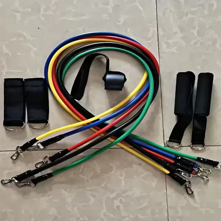 Conjunto De 11 Piezas Bandas De Resistencia Cuerda De Tensión Multiusos Para Entrenamiento De Musculación Elasticidad Adecuado Para Hombres Ejercicio De Fuerza - 1
