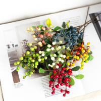 Rama De Bayas Artificiales Con Flores De Esponja Para Decoración De Hogar Accesorios De DIY Para Navidad Fruta Falsa De Plástico Para Exposición En Escritorio - details 5