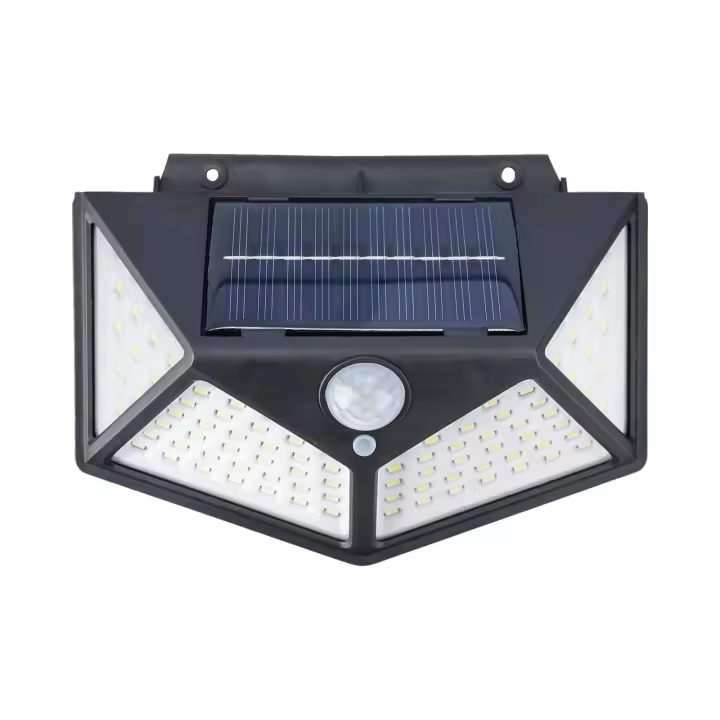 Lámpara Solar con Sensor de Movimiento y 114 Luces LED, Iluminación Amplia de 270º, Resistente al Agua IP65 - 1