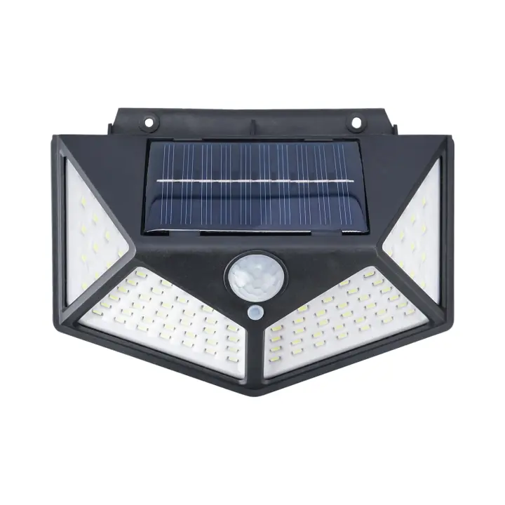 Lámpara Solar con Sensor de Movimiento y 114 Luces LED, Iluminación Amplia de 270º, Resistente al Agua IP65 - 1