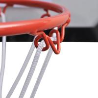 vidaXL Aro de baloncesto con red y tablero, pelota y pompa, naranja - details 4