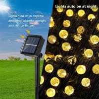 Guirnaldas Luces Exterior Solares 11M 60 LED Guirnalda Luces Solar Impermeable 8 Modos Interior y Exterior Cadena de Luces Solar para Jardín Patio Fiesta (Blanco Calido) - details 7