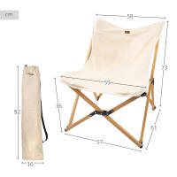 Silla plegable de camping Aktive estilo Glamping, de algodón y aluminio, peso máx. 110 kg., Medidas 58x61x73cm. - details 3
