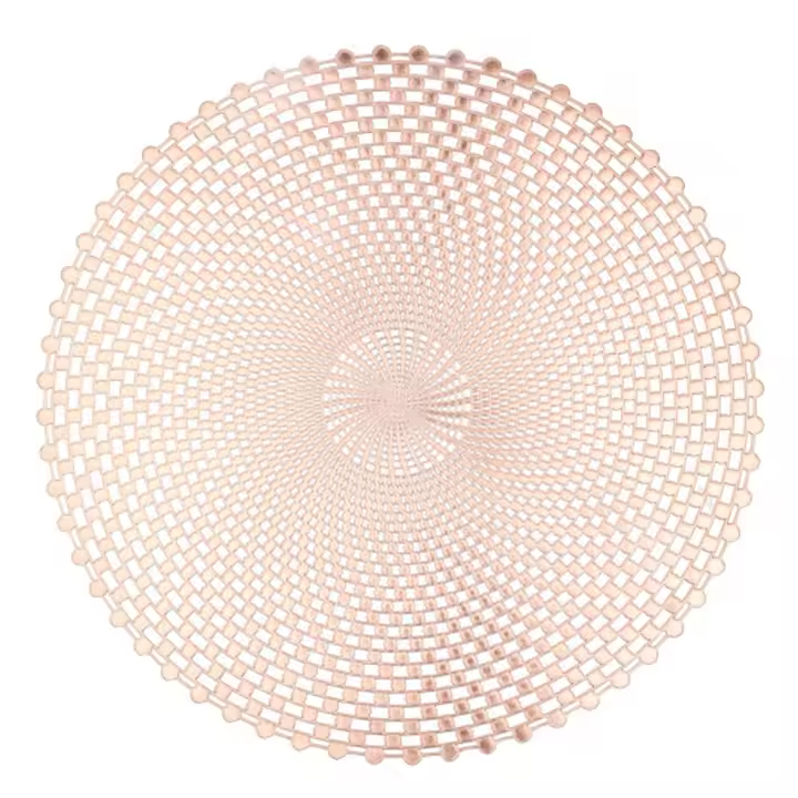DESEOS Salvamanteles redondos individuales | Juego de 4 | De PVC | Diametro 35 cm | Lavables | Ideal para Decoración de Mesa - 1