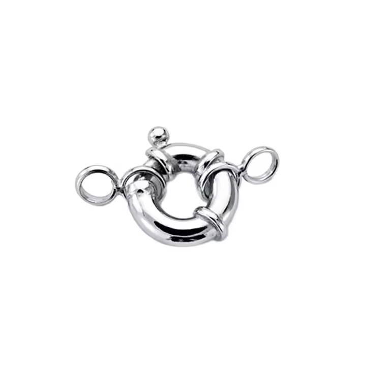 Inmaculada Romero - Fornitura Oro Blanco 18k Timón Hueco 10mm - 1