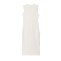 Vestido Largo Negro Para Mujer Estilo Casual Elegante Con Botones Y Manga Corta Para Primavera Verano 2025 Vestidos De Polyester A-Line - details 40