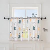Cortinas De Cocina Pequeñas De Dibujos Animados 140 * 46CM (1 Pieza) 68 * 60CM (1 Pieza) 60 * 91CM (2 Piezas) Para Cocina Sala De Estar Y Estudio - details 1