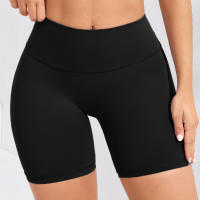 Shorts De Yoga Para Mujer Fitness Running High Waist Quick Drying Squat Proof Ciclismo Workout Gym Terciopelo Negro - details 9