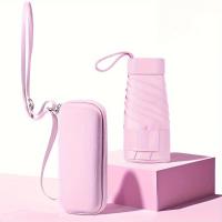 Paraguas Mini Conveniente Portátil Protección Solar Y De Lluvia 99% Tamaño Único Material De Tela De Nylon 190T Plegable Cinco Vezes - details 4