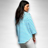 Sudadera Pulpo Anabel Lee Mujer | Rayas Marineras Oversize | Print Rosa "Estoy Liada, Pero Feliz" - details 2