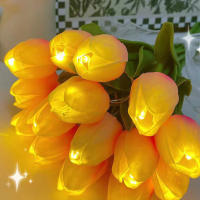 Lámpara De Noche LED En Forma De Tulipán Imitación De Flor Artificial Decoración Para El Hogar Con 5/10 Tulipes PVC - details 8