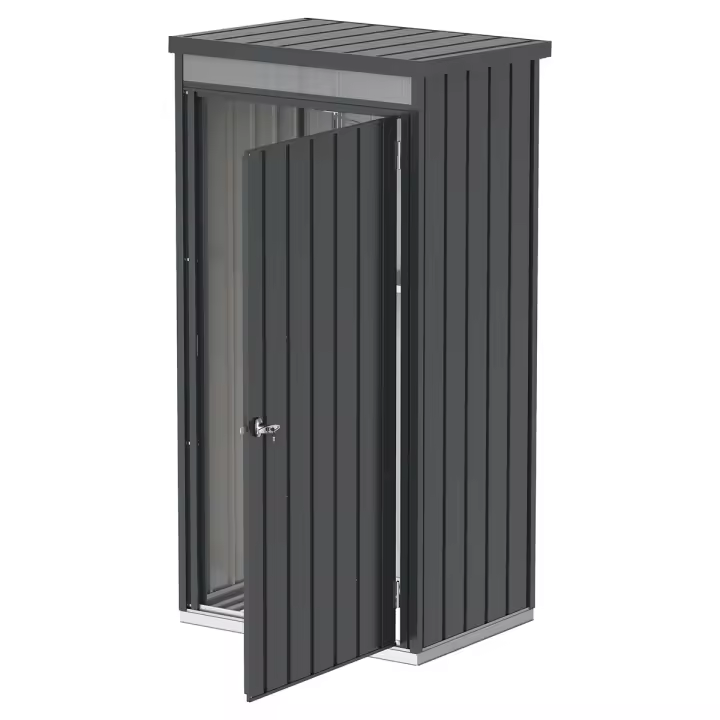 Armario "Palladium 1 puerta" de metal - Antracita - 98x77x196 cm - 1