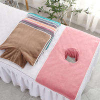 Mesa De Masaje SPA De Belleza Gruesa 40x80cm Con Agujero Toalla Para Rostro Espesada Bandana De Cama JETTING Tela De Terry - details 1