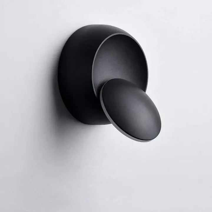 Aplique de pared LED de interior negro, blanco cálido, 5 W, moderno, blanco cálido, creativo, 2 en 1, de hierro, lámpara LED - 1