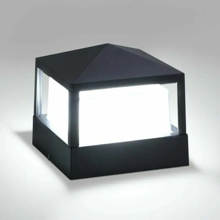Foco empotrable para exteriores, lámpara de poste, lámpara de puerta de pilar, lámpara de columna de luz exterior, Villa Ip65, impermeable, aluminio, jardín, paisaje, césped, puerta, valla, luz de entrada, blanco frío - 1