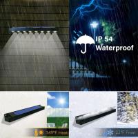 Lámpara De Pared Solar 4/8LED Para Jardín Exterior Impermeable Decorativa Para Balcón Escaleras Valla Iluminación Atmosférica - details 3