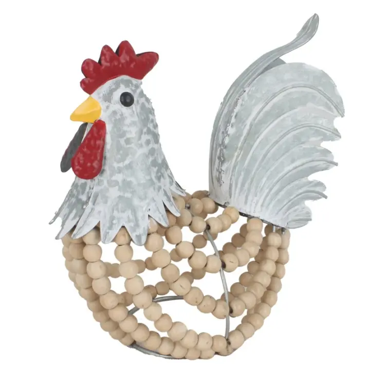 Signes Grimalt ORIGEN Home Decor Gallo Animales Figura de Gallina Plateado 26x28x16cm 32593 - 1