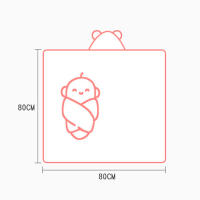 Envoltura De Bebé De Peluche Coral Con Gorro Para Recién Nacidos Ropa De Baño Para Bebés Y Niños Regalo De Baño De 80x80 Cm Unisex - details 0