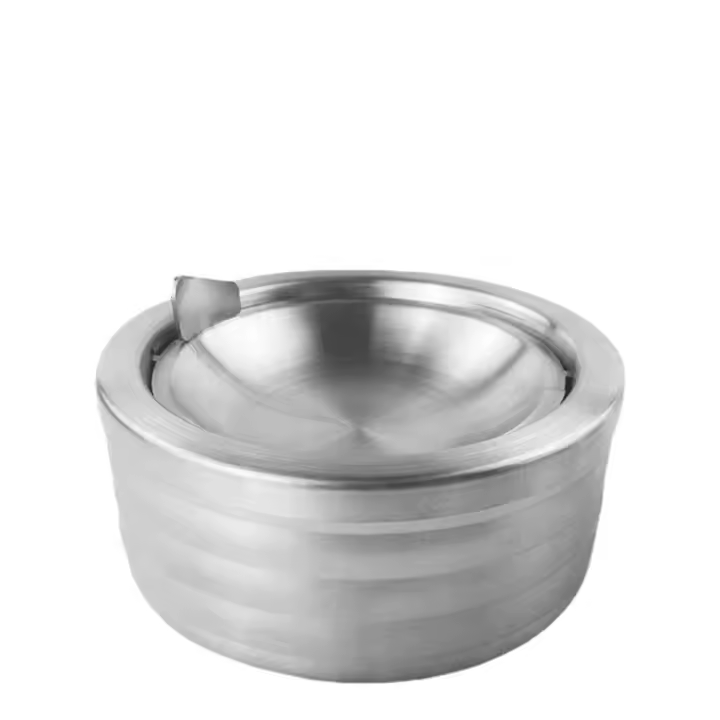 Cenicero Exterior Cenicero Con Tapa Antiolores Acero Inoxidable Cenicero de Viento Con Tapa Extraíble En Plata - 1