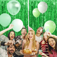 Juego De 1 Pieza De Cortina De Foil Dorado De 9.8 Pies Para Fondo De Fotografía De Cumpleaños Decoración De Fiesta Streamers De Aluminio - details 24