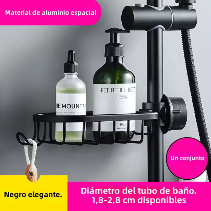 Estante De Ducha De Aluminio Ajustable Para Baño Y Cocina Soporte Para Shampoo Y Jabón Organizador De Suministros De Baño - 1