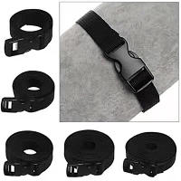 Cinta De Atado De Nylon Duradero Para Camping Y Viajes Negro Con Hebilla De Cierre De Camanchina Herramienta De Equipaje - details 0