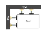 2pcs Herramienta Antideslizante Para Cama Con Soporte Telescópico Y Adhesivo Ajustable Elimina Ruidos Y Aumenta La Estabilidad En Muebles De Carpintería - details 3