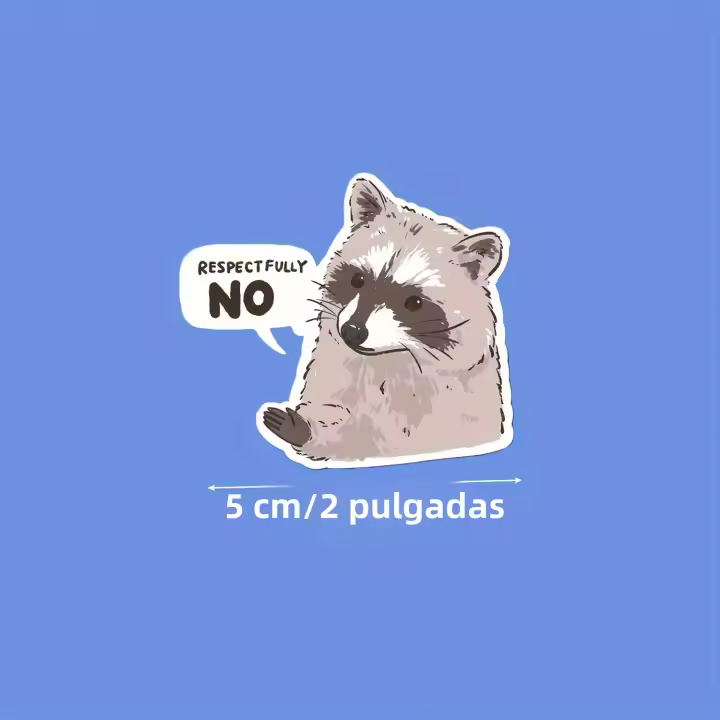 Pegatina De Vinilo Para Coche Raccoon Respectfully No Funny Decorativa Impermeable Para Ventanas Y Parachoques De Motocicleta Y Auto - 1