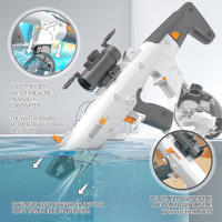 450ml Pistola de Agua Eléctrica Autocebante - 8-10m Alcance, 30 Minutos Continuos + Recarga en 15s, USB Recargable para Niños/Adultos con Batería Incluida - Juguete Piscina Playa Batallas Acuáticas - details 15