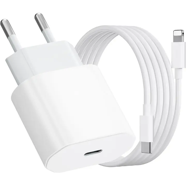 Cargador de iPhone de Carga, cargador iPhone 20 W con cable de iPhone de 1 m USB C Cargador con cable de iPhone de carga para iPhone 14/14 Plus/ 14 Pro/ 14 Pro MAX/ 13/12/ 11/ X pad - 1