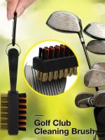 Golf Club Brush, Club Groove Cleaner, Golf Club Dual Sided Nylon and Bristle Brush, Golf Cleaning Tool for Cleaning Club Face & Groove - details 4