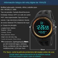 Reloj Deportivo Digital Para Hombre Con Pantalla Luminosa Impermeable Multifuncional Militar Reloj De Pulsera Con Alarma Y Cronómetro - details 7
