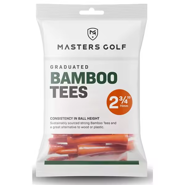 MASTER - Tees Graduados de Bambú - Bolsa de 2" 3/4 - 70 mm - (20 unidades) Color Naranja - 1