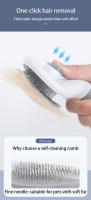 Cepillo De Peluquería Para Mascotas De Acero Inoxidable Con Agujas Flotantes Eliminador De Pelo Para Perros Y Gatos Cuidado De La Piel Y Belleza - details 1