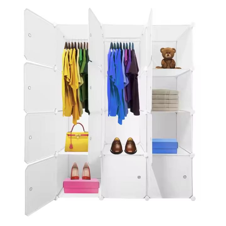 Nyana Armario Vestidor Cube Personalizable Boxed Elite 12 Cubos/Puertas 147x111x47cm - Almacenamiento Versátil - 1