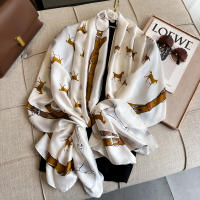 Pañuelo De Seda Lujo Para Mujer 180x90cm Esponjoso Y Suave Para Verano Bolero De Playa Estilo Bandana Fashion Para Damas - details 13
