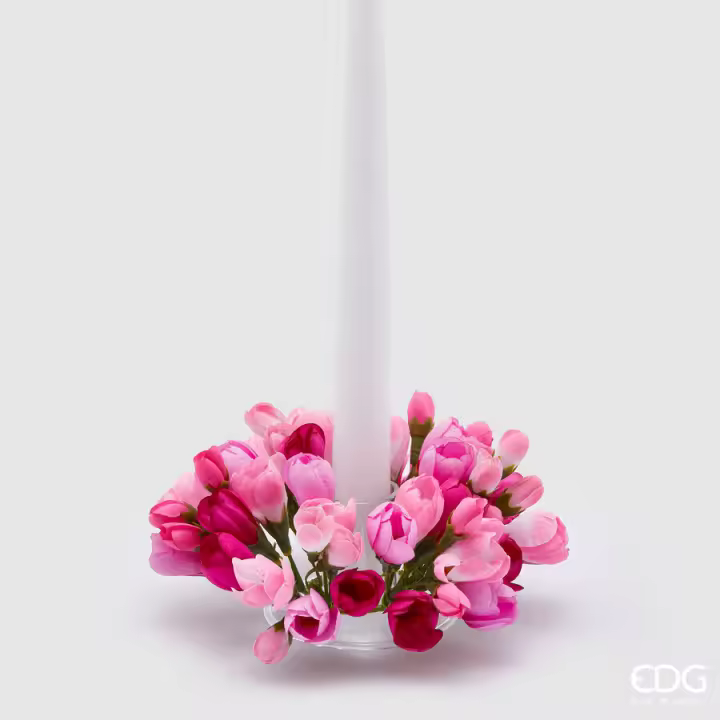 EDG Enzo De Gasperi Corona Crocus-Mix D 13 Cm Int. 3,5 cm Rosa - 1