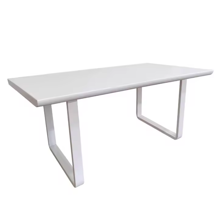 Lúzete - Mesa De Comedor Madera Blanca Beckett  Mdf Y Metal - 1