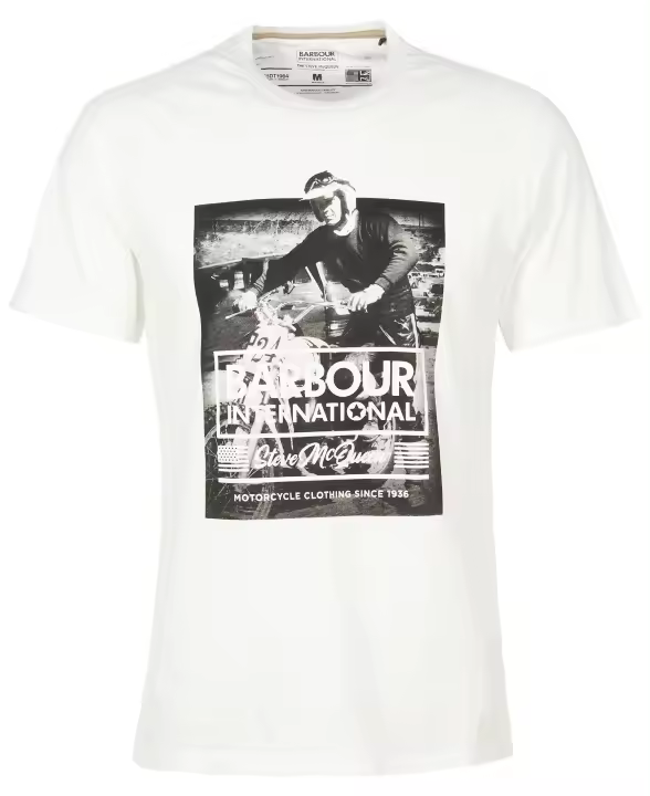 Barbour International Morris Graphic T-Shirt Whisper White - 1