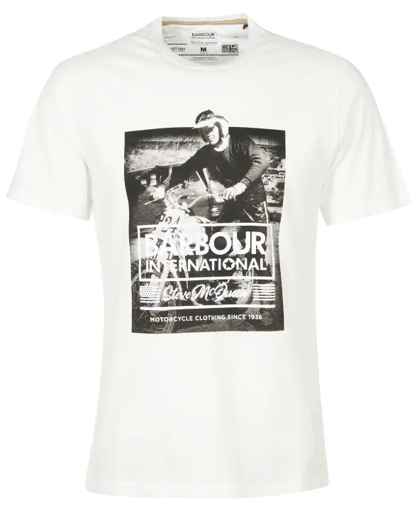 Barbour International Morris Graphic T-Shirt Whisper White - 1