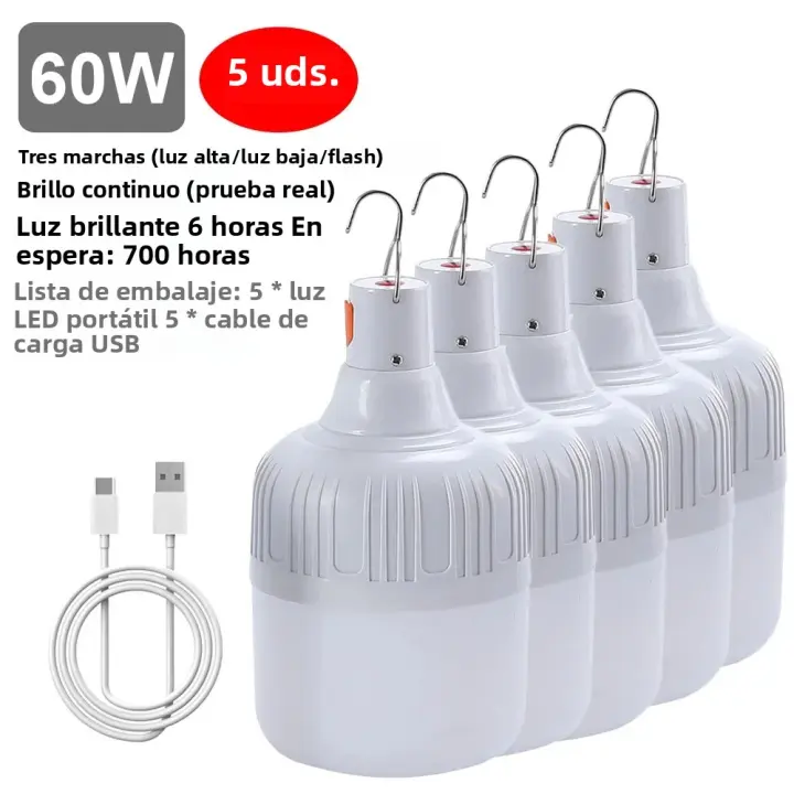 Lámpara Portátil LED Recargable USB Para Camping Y Picnics Iluminación De Emergencia Luz Colgante Para Tienda De Camping - 1