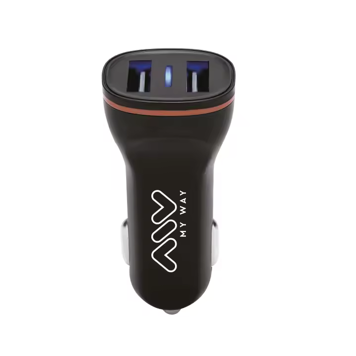 Myway Cargador Coche 2 Usb 3.1a Negro - 1