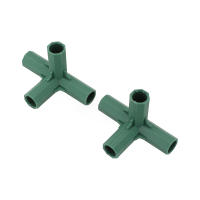 Conectores De Marco De Invernadero Plástico Verde 4Pcs 16mm Para Juntas De Paredes De Jardín Exterior Arco Iris DIY 3 Vías Adaptador De Estructura De Jardín - details 29