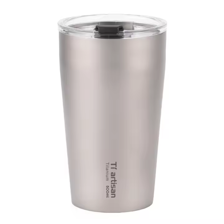 Taza De Camping De Titanio 500ml Copa De Cerveza Doble Capa Con Labio Equipo De Camping Utensilios De Picnic Cocina - 1