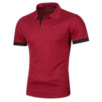 Camisa Polo Para Hombre Verano Manga Corta Ligera Con Cuello Redondo Estilo Callejero Transpirable Top Sólido De Negocios Básico - details 8