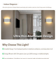 Luz De Pared LED Impermeable IP65 6W/12W Aluminio Moderno Para Exteriores E Interiores Decoración De Jardín Patio Casa - details 4