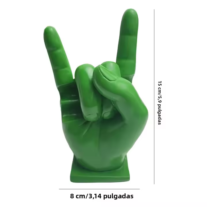 Estatua De Resina Para Decoración Del Hogar Con Postura De Mano Y Palos De Batería Moderna Adorno De Estante Accesorios De Música - 1
