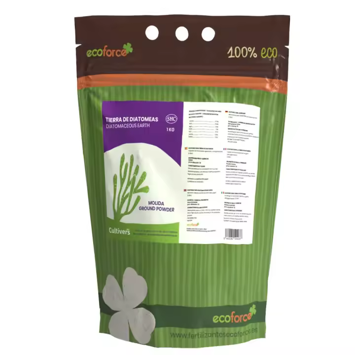 CULTIVERS Tierra de Diatomeas Molienda 1kg - Fertilizante Natural con Silicio Mineral para Nutrición Vegetal y Mejora de Cosechas - 1