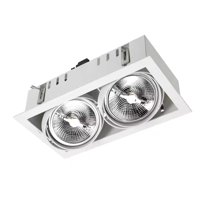 LEDS·C4 Downlight Multidir Double LED 324Mm Trim 100W Gris IP23 978Lm - 1